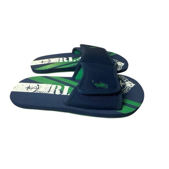Polo Ralph Lauren Adjustable Catamaran Slide Junior size 2 Blue Sandal - Picture 1 of 10